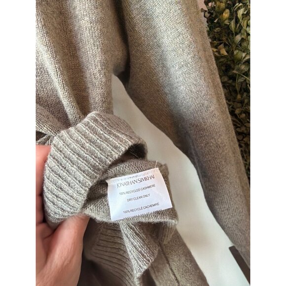 SIMKHAI Anna Cashmere Wrap Sweater GRAY SAGE GREEN Womens Size XS - Picture 11 of 11